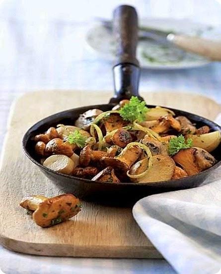 Padellata di funghi alla cipolla