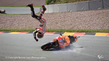 Shoei X-Spirit II Wrecked M.Marquez Sachsenring 2014