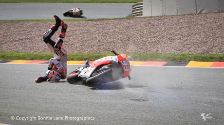 Shoei X-Spirit II Wrecked M.Marquez Sachsenring 2014