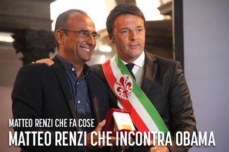 Matteo Renzi che fa cose - Obama Carlo Conti