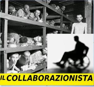 il collaborazionista disabile traditore  con scritta gialla