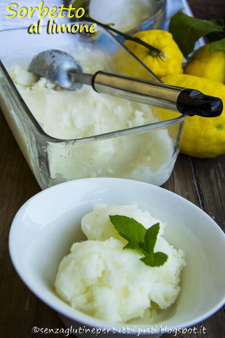 Sorbetto ai limoni di Sicilia senza glutine