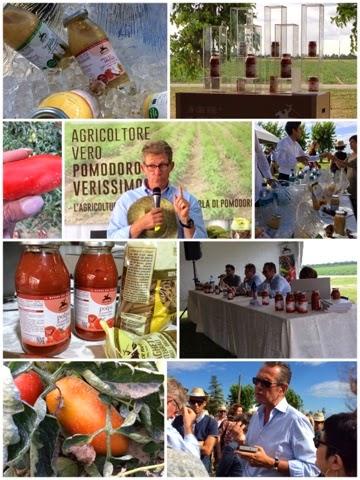 Evento alce nero #contadinovero #pomodoroverissimo e il gazspacho difragole e pomodori con nuvole di maionese vegetale, erbe e fiori delloChef Simone Salvini