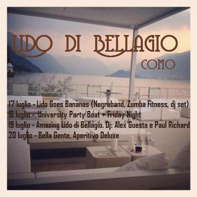 Lido di Bellagio: Lido Goes Bananas (Negraband, Zumba Fitness, dj set) giovedi' 17 luglio 2014.