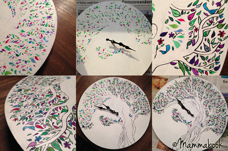 Orologio da parete dipinto a mano - Handpainted wall clock Orologio da parete dipinto a mano - Handpainted wall clock