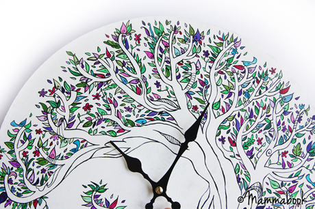 Orologio da parete dipinto a mano - Handpainted wall clock Orologio da parete dipinto a mano - Handpainted wall clock
