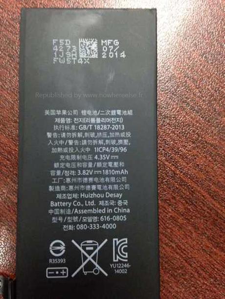 iPhone 6 – Batteria da 1810 mAh e Fotocamera da 13 Mpx