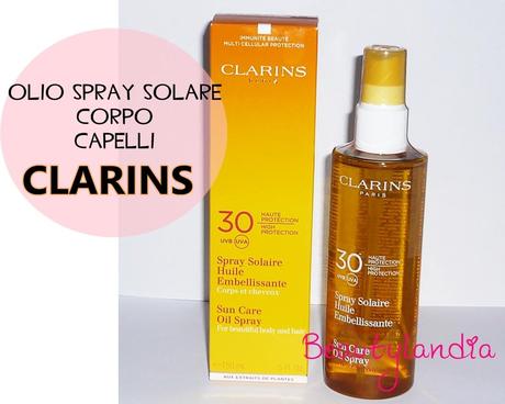 CLARINS - Spray Solare Huile Embellissante corpo e capelli 30 UVA UVB -