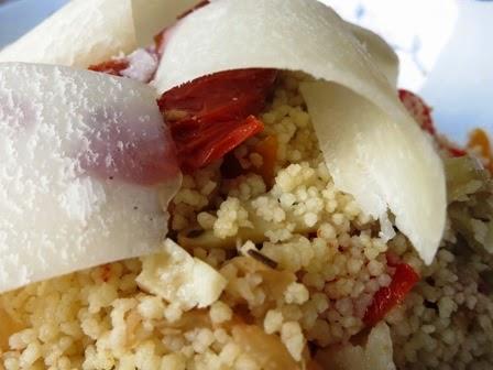 Cous cous alle verdure sott'olio e Parmigiano Reggiano