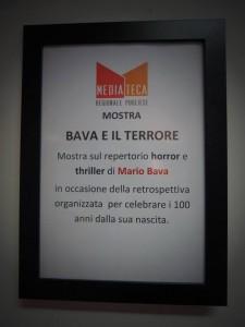 Mario Bava celebrato alla Mediateca di Bari in occasione del “15° Festival del Cinema Europeo di Lecce”