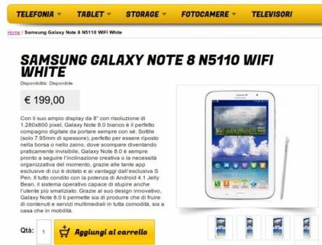 promozione samsung galaxy note 8.0