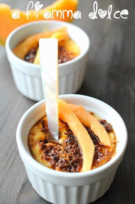 Crème brûlée veg al melone