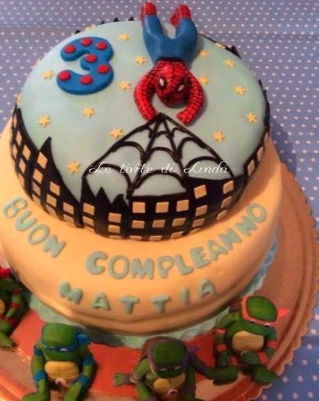 Torta Spiderman & Tartarughe ninja