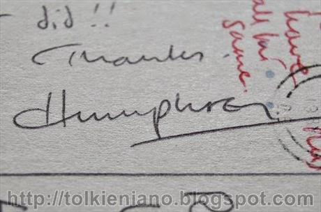 Un libro di Humphrey Carpenter con due lettere e una cartolina al suo editore Rayner Unwin