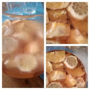 Aiuto fa caldo in UK! Ecco tante soluzioni e idee per scappare via dalla calura estiva inglese! Ricettina del Koala con pezzettoni di arancia e limone, aggiungeteci a macerare pure della menta fresca! Preparatelo magari dalla sera prima cosí si insaporisce per bene hmmmm yummy! ;D