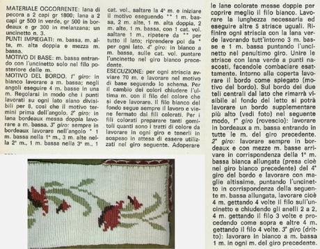 Lavori con l'uncinetto: Coperta disegnata con rami, foglie e fiori