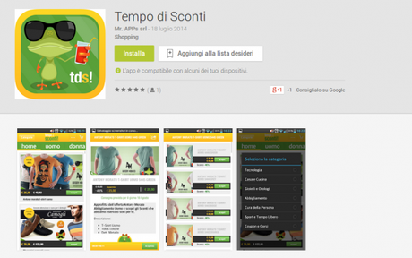 Tempo di Sconti App Android su Google Play 600x376 Tempo di sconti: lapplicazione che segnala i migliori sconti  applicazioni  play store google play store 