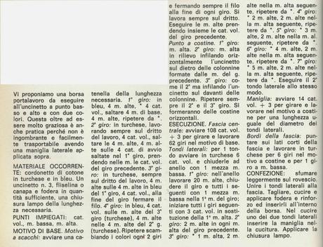 Lavori con l'uncinetto: Borsa portalavoro a uncinetto