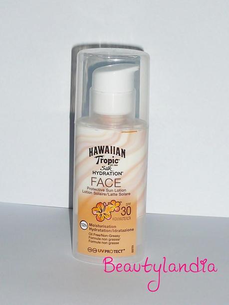 HAWAIIAN TROPIC - Shimmer effect spf 25, Silk Hydration Face SPF 30 -