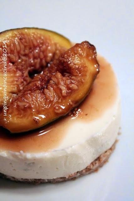 Cheesecake al gorgonzola con fichi caramellati al balsamico