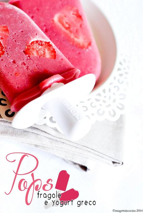 Pops alle fragole e yogurt greco