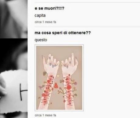 Segni dei tempi: pugni in faccia gratuiti, ragazze che si tagliuzzano e ragazzi che spingono ragazze a suicidarsi Segni dei tempi: pugni in faccia gratuiti, ragazze che si tagliuzzano e ragazzi che spingono ragazze a suicidarsi
