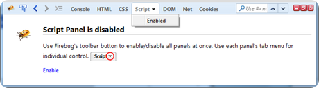 firebug enabling