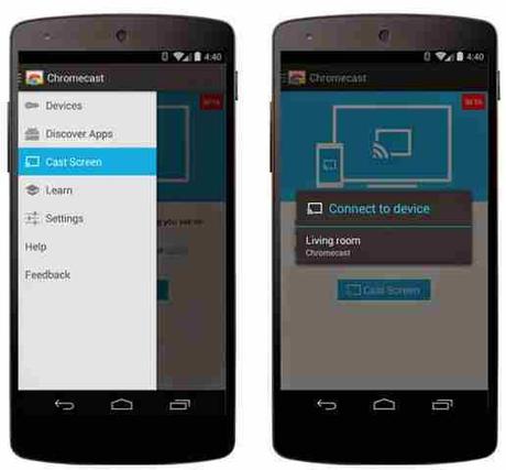 Chromecast Trasmettere il display del telefono Android sulla TV