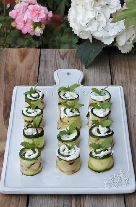 INVOLTINI DI ZUCCHINE GRIGLIATE RIPIENE DI RICOTTA