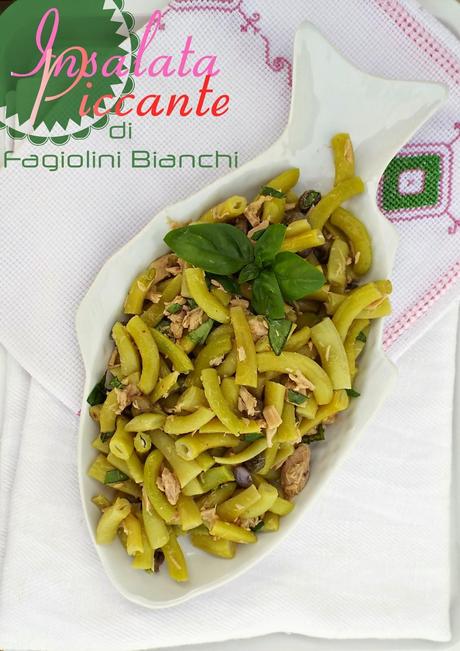 Insalata piccante di fagiolini bianchi