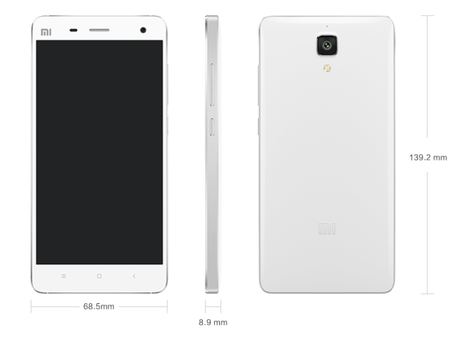 Xiaomi mi4 misure