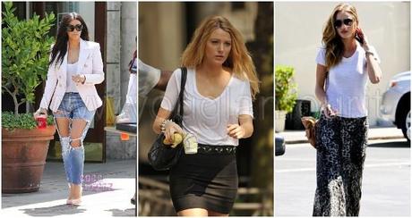 Quando la t-shirt bianca risolve il look alle celebs...ma non solo!