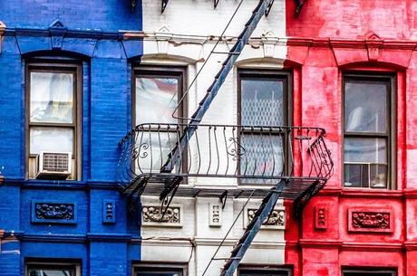 In the Street...Vive la france...Flag of French inspiration