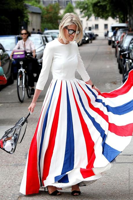 In the Street...Vive la france...Flag of French inspiration