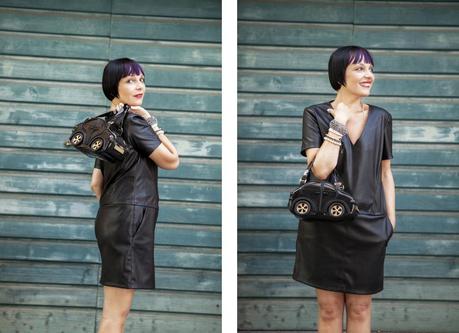 Smilingischic, fashion blog, Braccialini, Carina bag, Made in italy, borsa in PVC black, outfit
