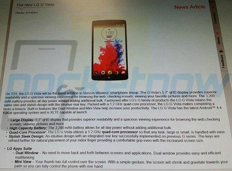 LG G Vista leak 600x443 LG G Vista: caratteristiche leaked e data di uscita  smartphone  LG G Vista lg 