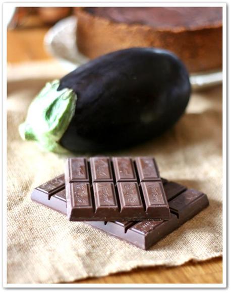 Cheesecake melanzane e cioccolato – Aubergine (eggplant) and chocolate cheesecake melanzane e cioccolato