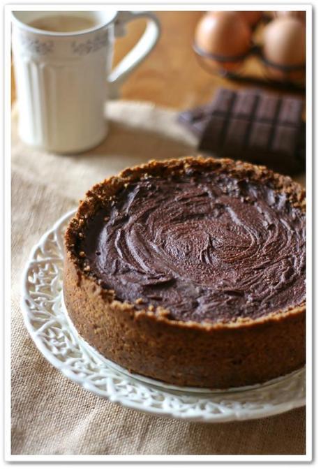 Cheesecake melanzane e cioccolato – Aubergine (eggplant) and chocolate cheesecake Cheesecake melanzane e cioccolato 4