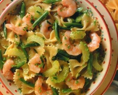 Primi piatti: Farfalle con i gamberi