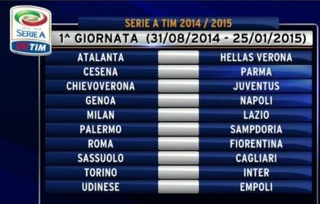 Calendario serie A: si parte con Roma - Fiorentina; ecco i primi scontri diretti delle favorite