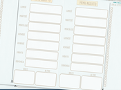 Printable Menu Planning Pianificazione Menu: Agosto