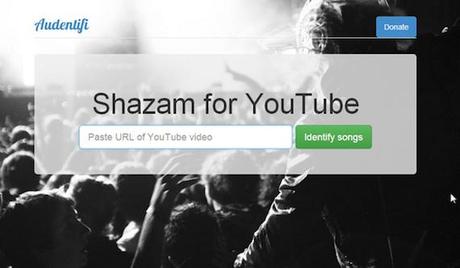 Audentifi Lo Shazam per Youtube