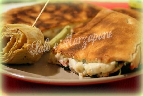 FOCACCIA IN PADELLA VELOCISSIMA CON CARCIOFI CON GAMBO ZUCCATO