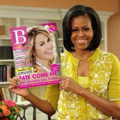 michelle-obama-con-la-rivista-della-d-urso