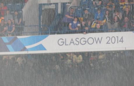 Stadio Ibrox Olimpiadi del Commonwealth Glasgow 2014: la pioggia