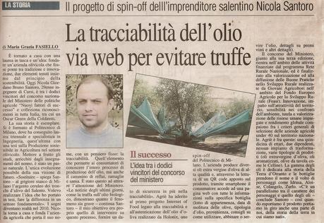 Articolo su Nuovo Quotidiano di Lecce del 30_07_2014 pag.21