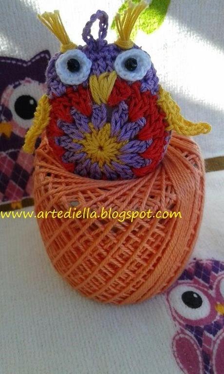 Gufo all'uncinetto crochet owl tutorial