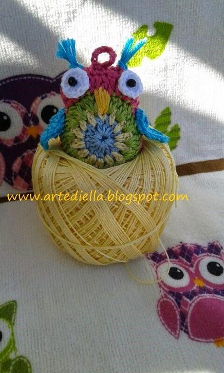 Gufo all'uncinetto crochet owl tutorial