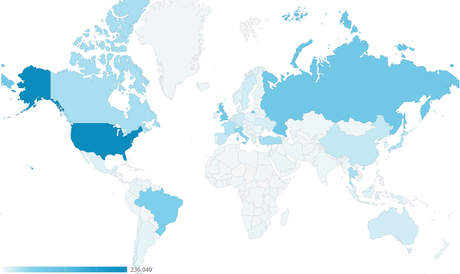 Tutti i gatti (o quasi) su internet in un mappa