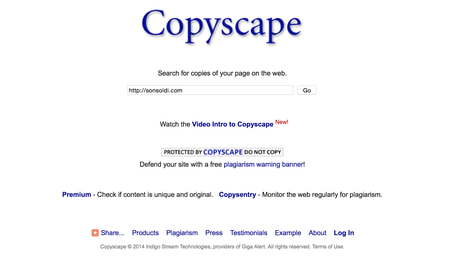 Scopri chi ti copia su Copyscape